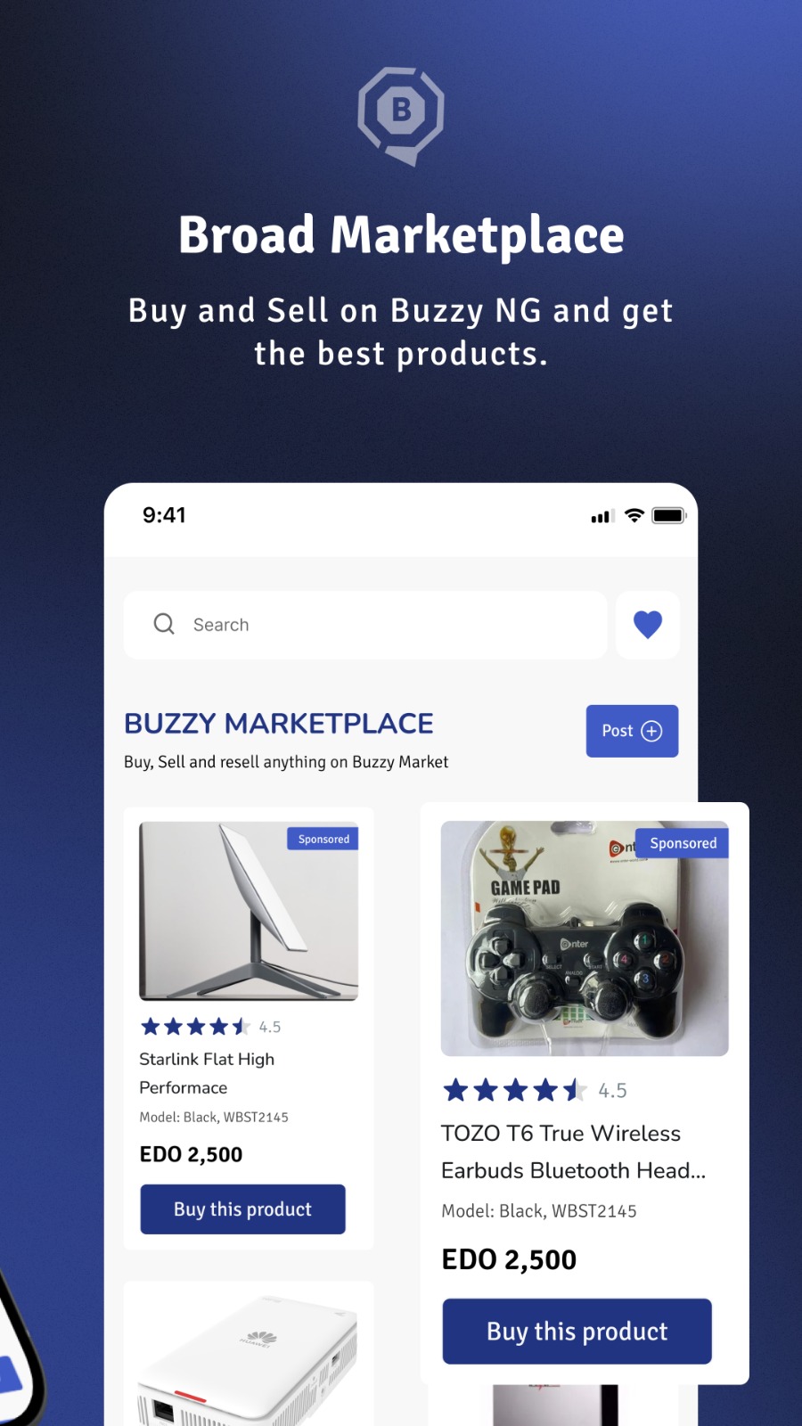 buzzy app screenshot