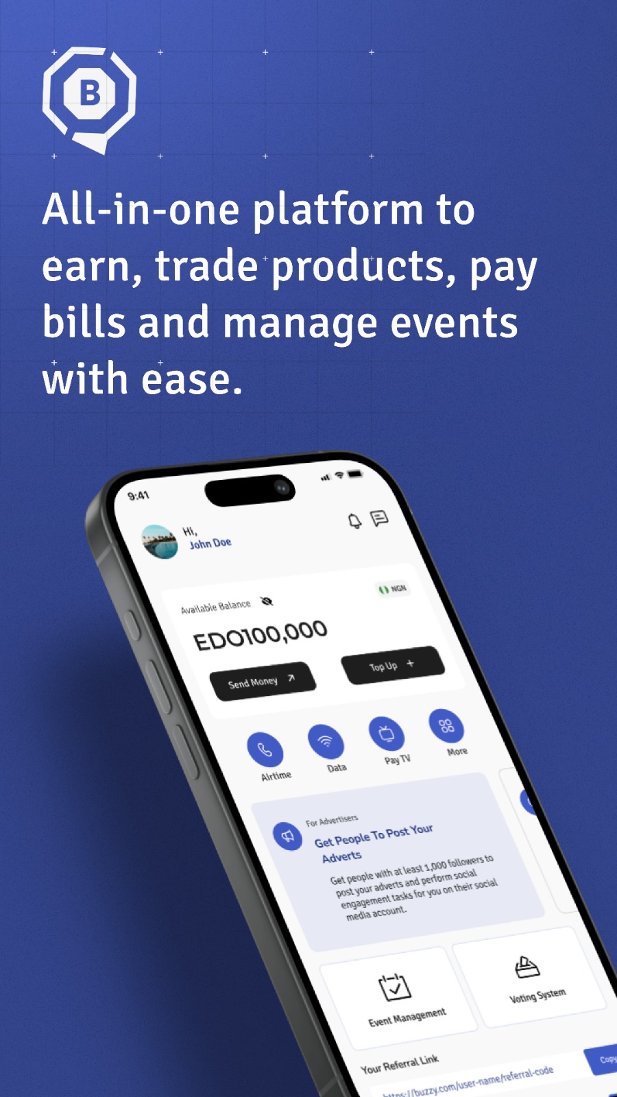 buzzy app screenshot